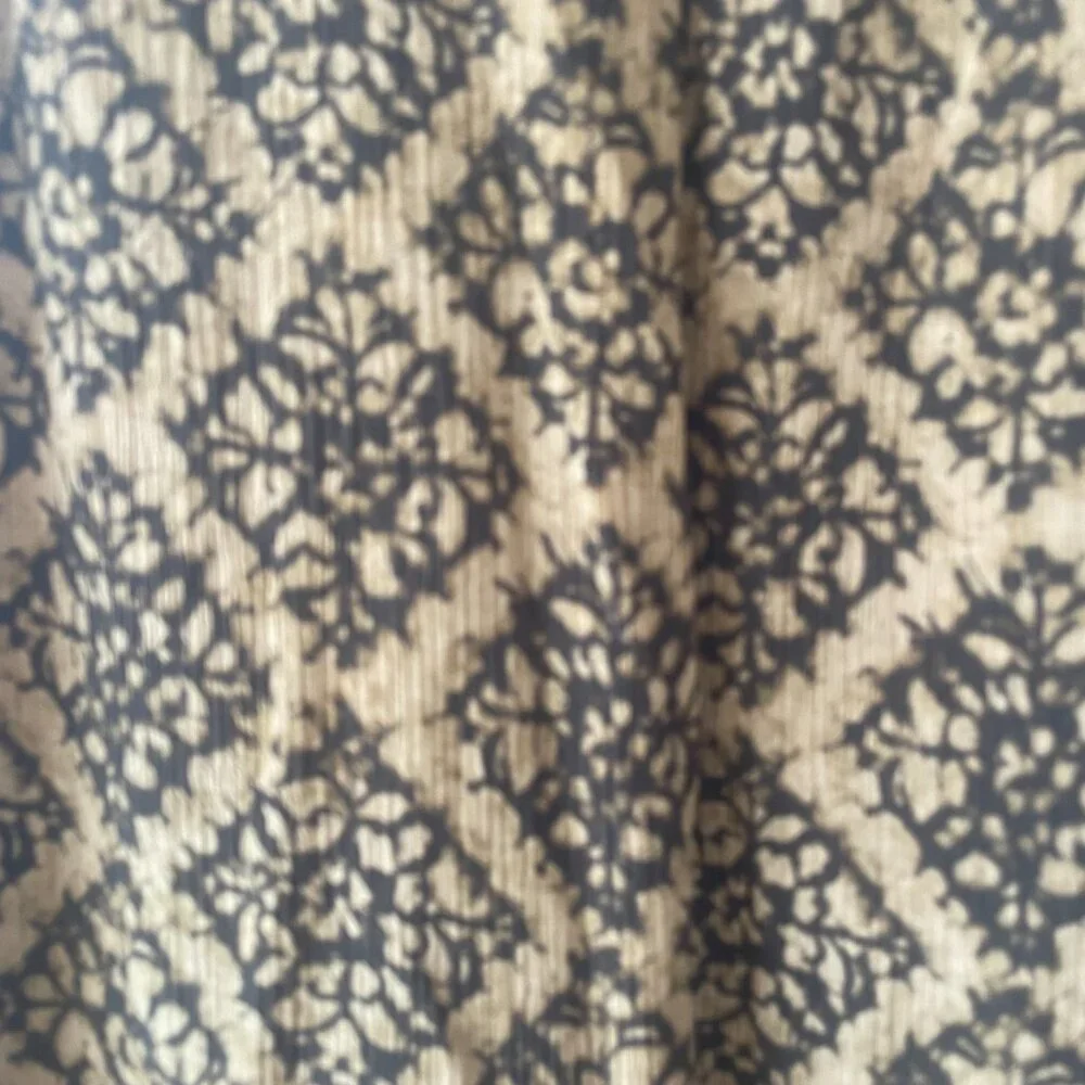 Karen Scott Petites Boho Print Silk Maxi Skirt, Black‎ and Tan, PS